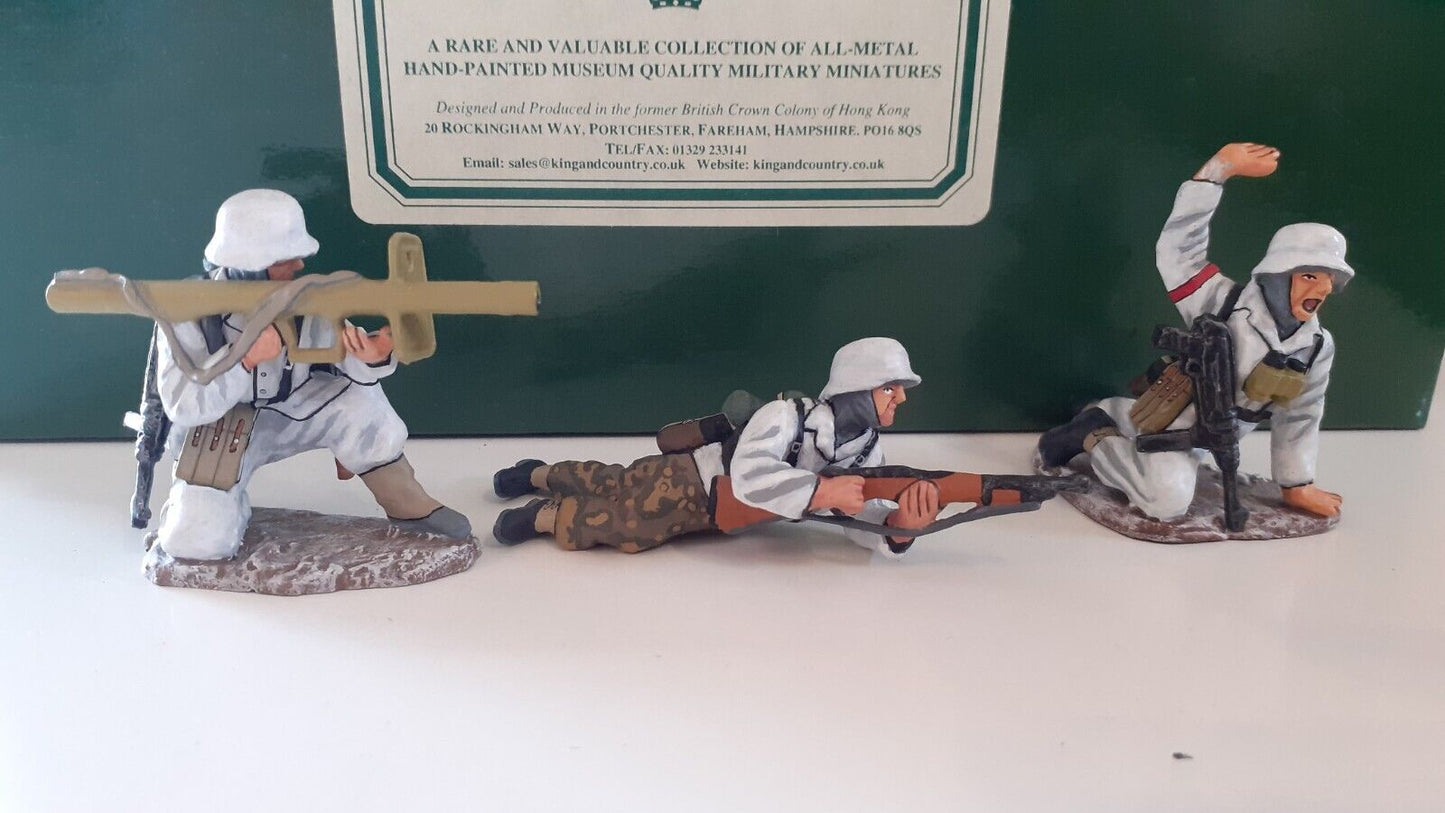 King and country ww2 german ambush team boxed 1:30 ws011 ws11 rare winter wdb