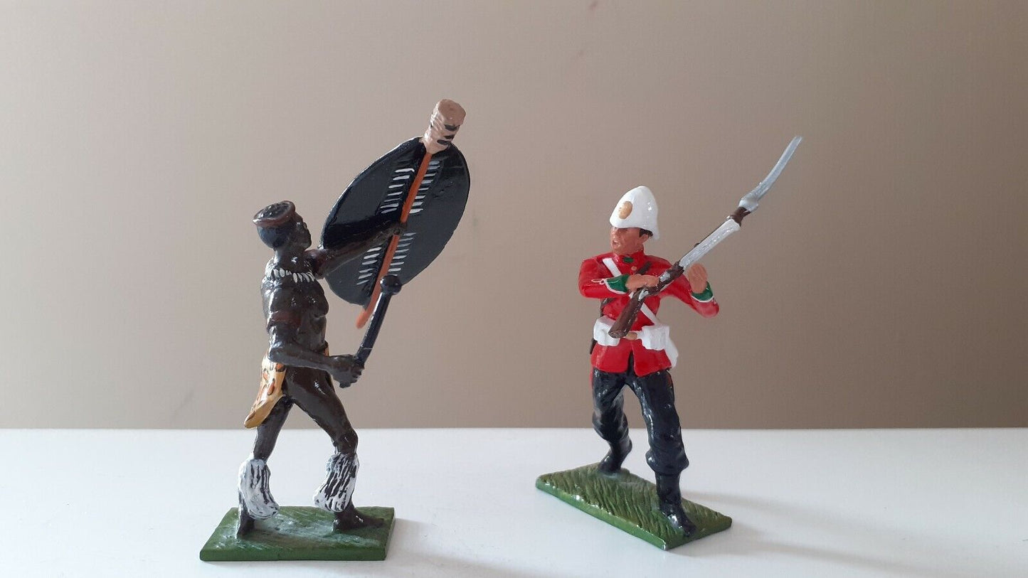 Little legion trophy miniatures zulus war Zulu hand to hand 1:32 metal