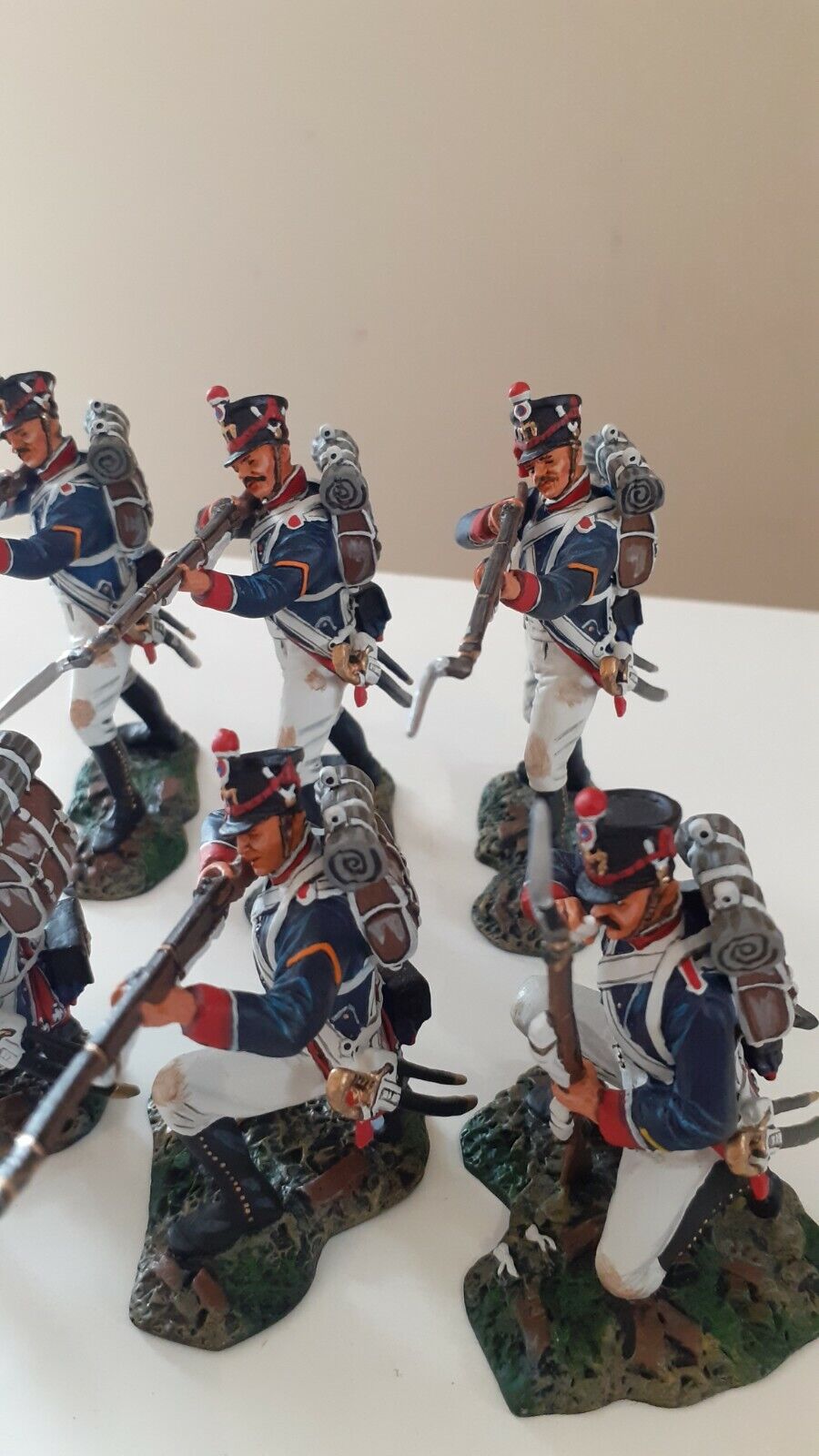 Patriot models Waterloo Napoleonic French young guard 6 figs no box 1:30 set 2