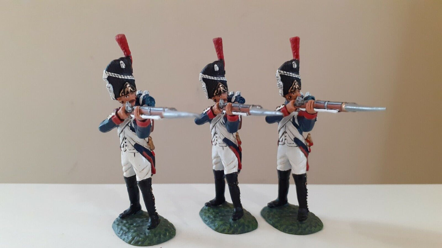 Frontline figures Napoleonic waterloo 3 french guards no box 1:32 wrdb