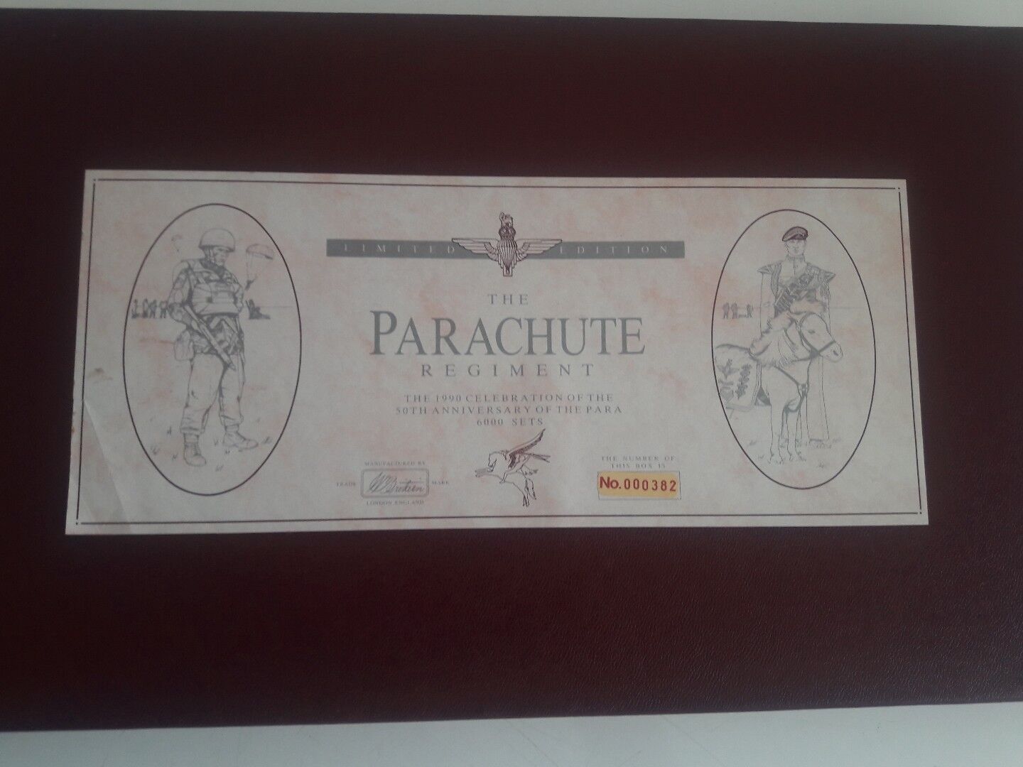 Britains limited edition parachute regiment 50th 1990 1:32 5190 paras