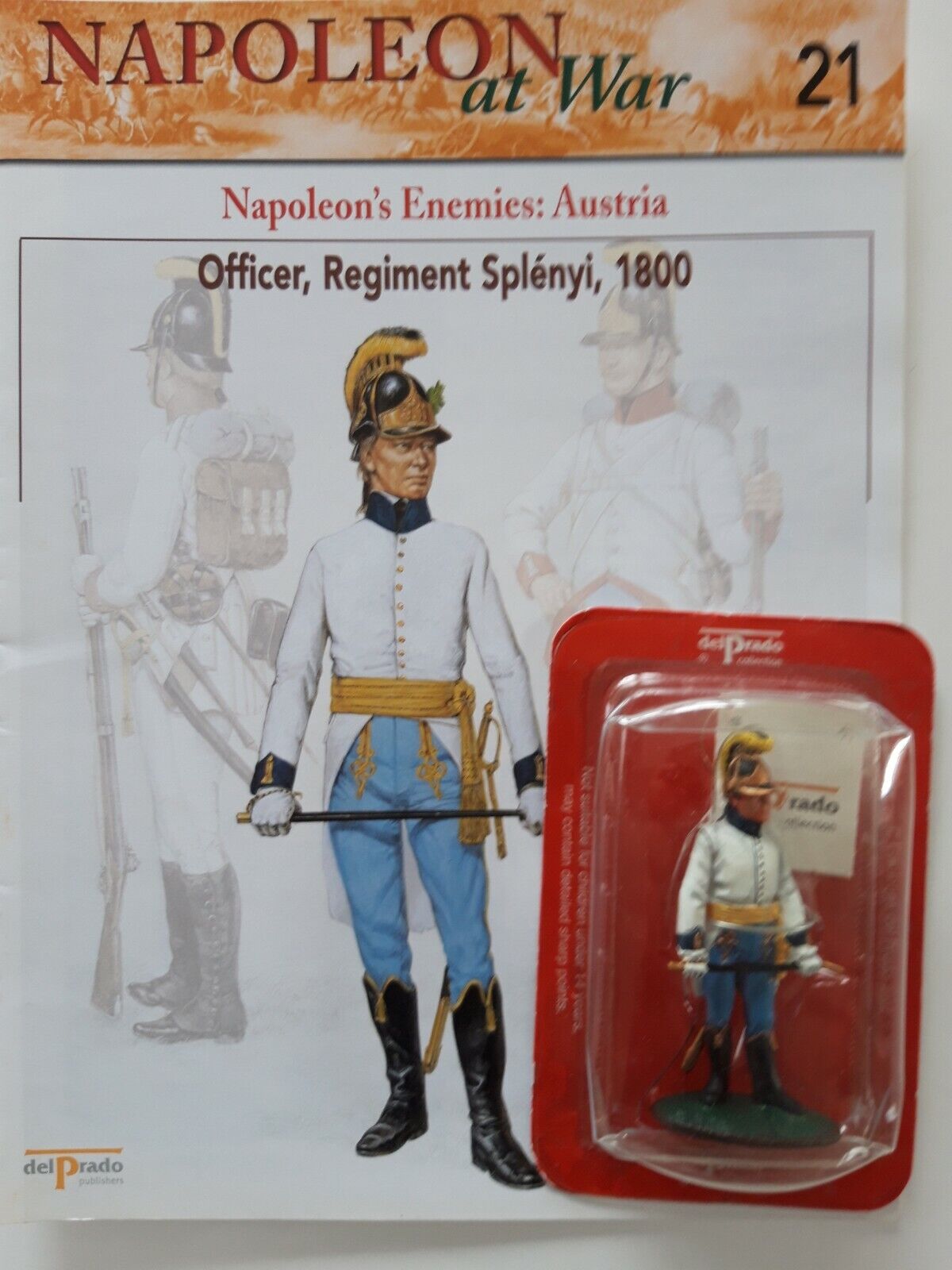 Del prado napoleon at war 21 waterloo 1:30 austrian cavalry mib book