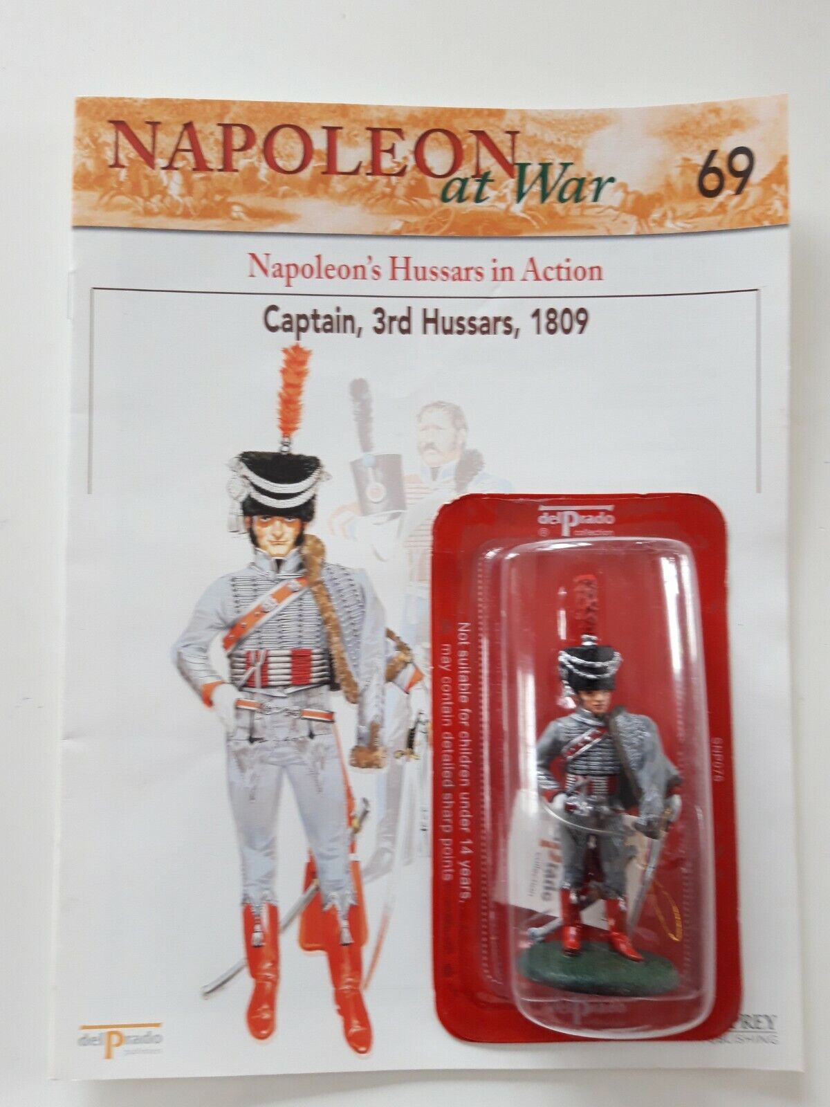 Del prado napoleon at war 69 waterloo 1:30 french 3rd hussars mib book