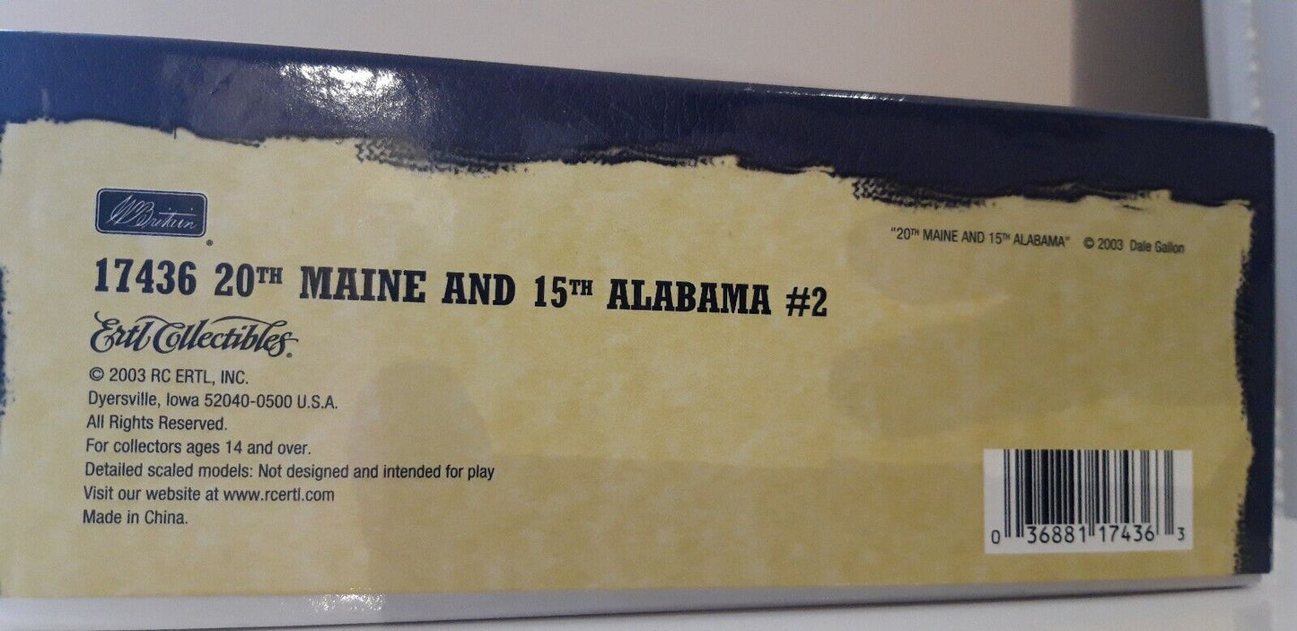 Britains 17436 acw union Confederate 20th maine 15th Alabama boxed 1:32
