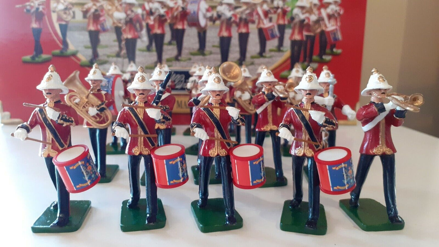 Britains royal marines light infantry band 2002 40293 large set boxed