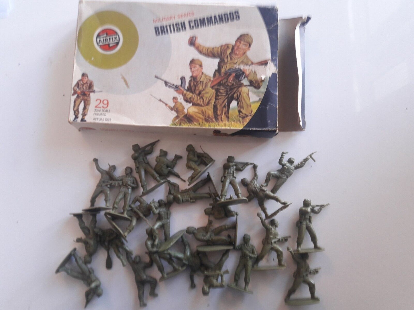 Vintage Airfix commandos royal marines infantry 1970s 1:32 scale