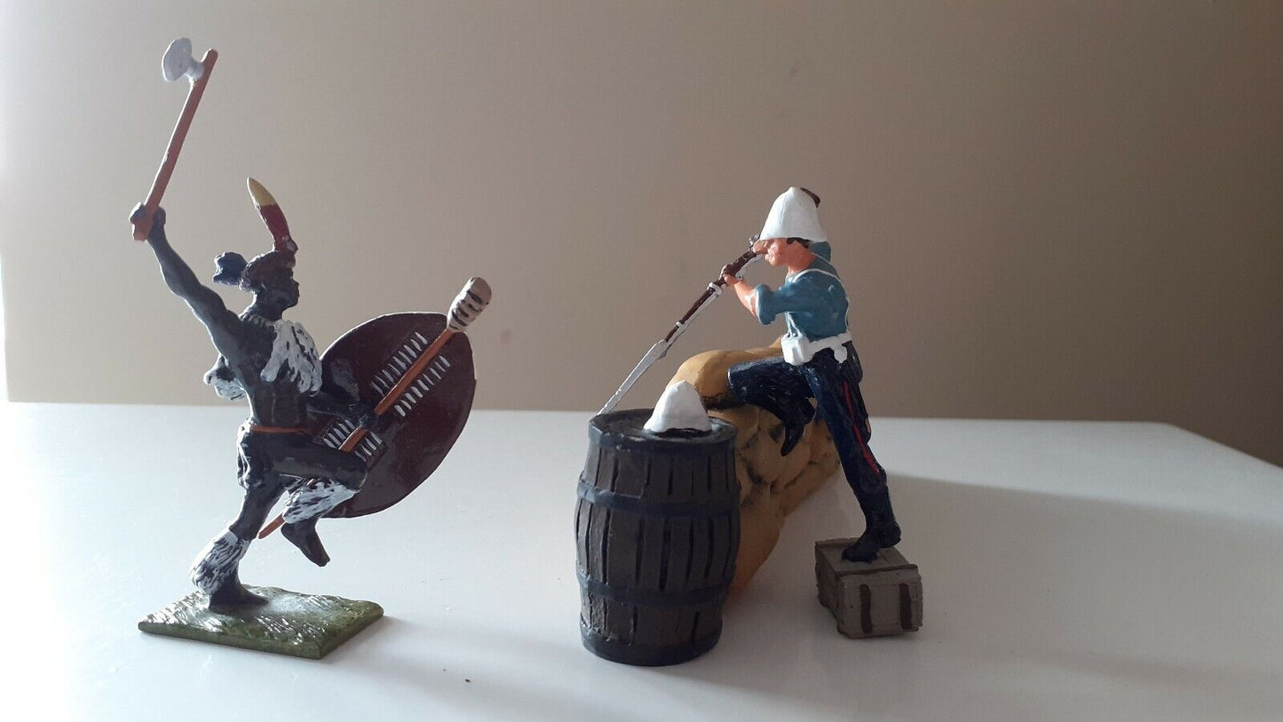 Little legion trophy miniatures zulus war Zulu hand to hand 1:32 metal