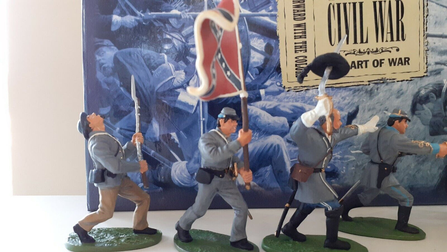 Britains 17244 acw forward with the colours artillery 2001 boxed 1:32