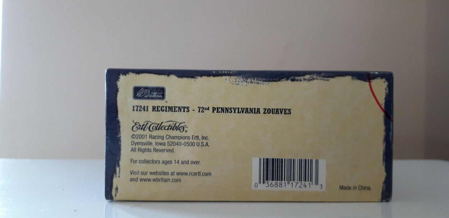 Britains 17241 acw union 72nd Pennsylvania zouaves infantry boxed 1:32
