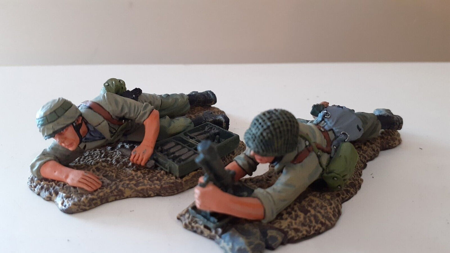 King and country ww2 german fallschirmjager paras mortar box 1:30 fj02-07