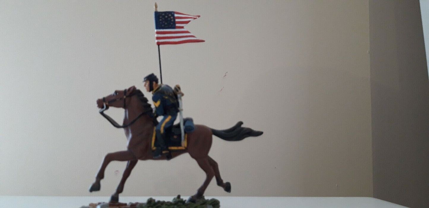 Britains 17371 acw union cavalry captain guidon boxed