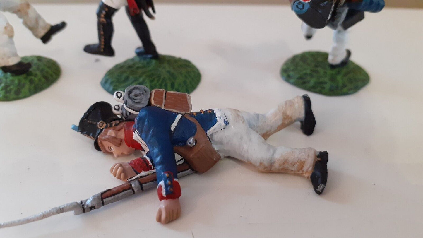 Frontline figures 2002 Napoleonic waterloo 4 french casualties no box 1:32 s1