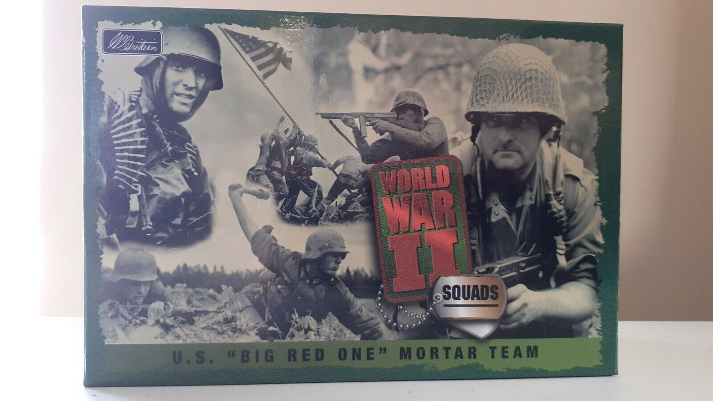 Britains 17455 ww2 d-day us 101st big red one mortar paras 1:32