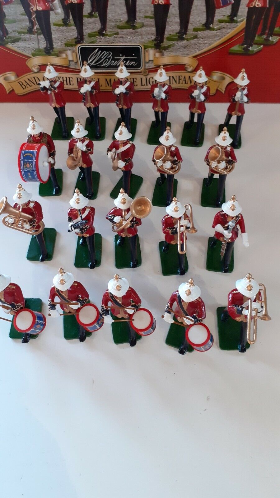 Britains royal marines light infantry band 2002 40293 large set boxed