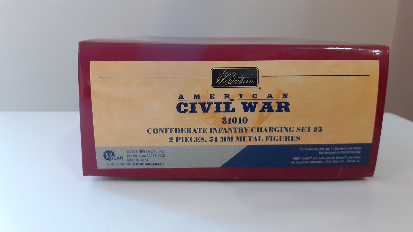 Britains 31010 acw confederate charging set 1:32 boxed