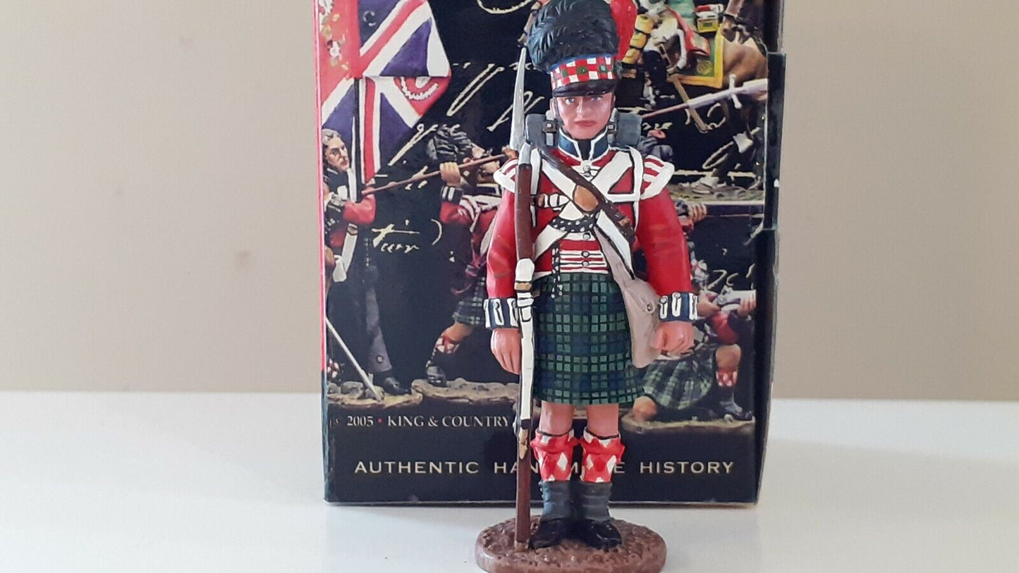 King and country Waterloo black watch 42nd Highland boxed 1:30 na36 bb3