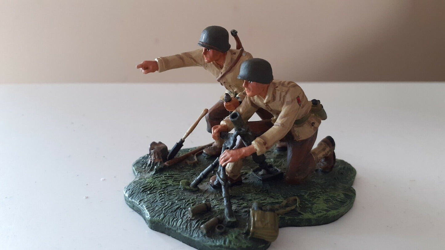 Britains 17455 ww2 d-day us 101st big red one mortar paras 1:32