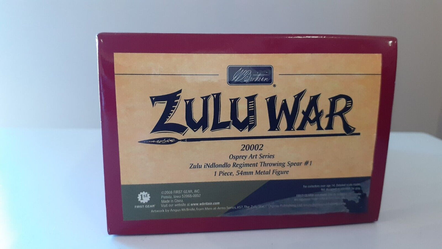 Britains 20002 Zulu wars mbonambi 2008 1:32 metal boxed b7 feather missing