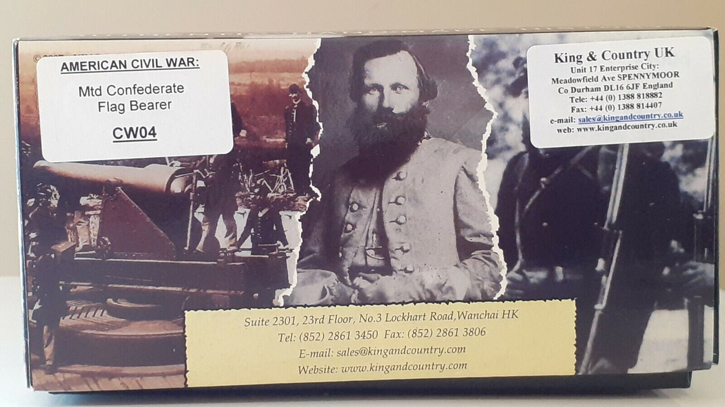 King and country 2007 acw confederate bearer boxed 1:30 cw04 s754