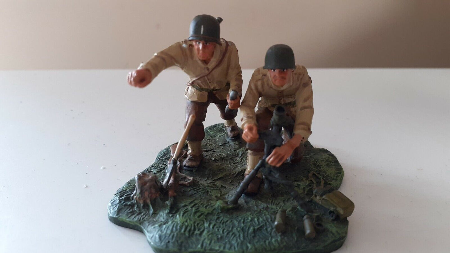 Britains 17455 ww2 d-day us 101st big red one mortar paras 1:32