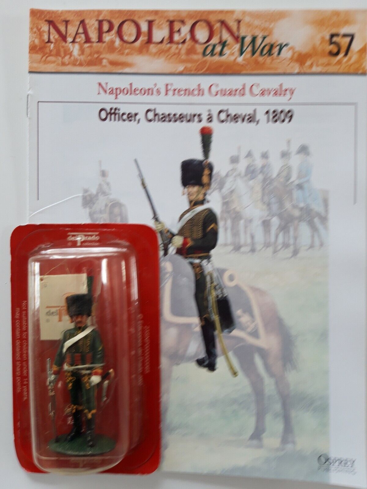 Del prado napoleon at war 57 waterloo 1:30 French chasseur mib book