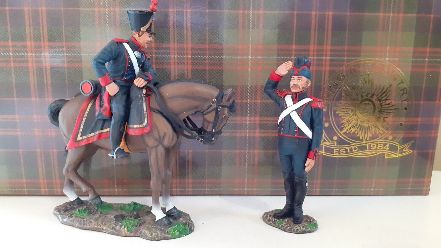 King and country Waterloo french artillery command Napoleonic boxed 1:30 na196