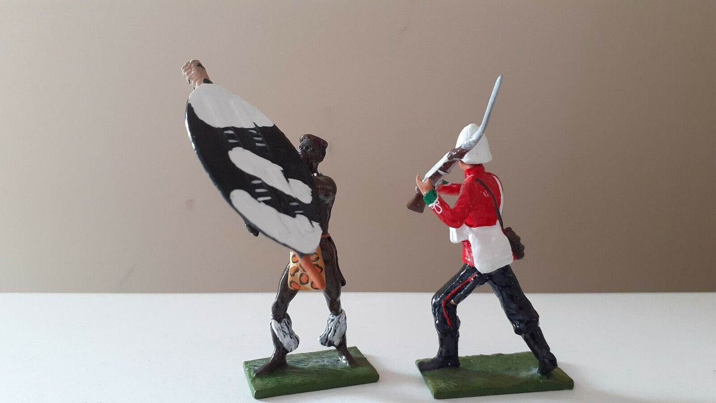 Little legion trophy miniatures zulus war Zulu hand to hand 1:32 metal