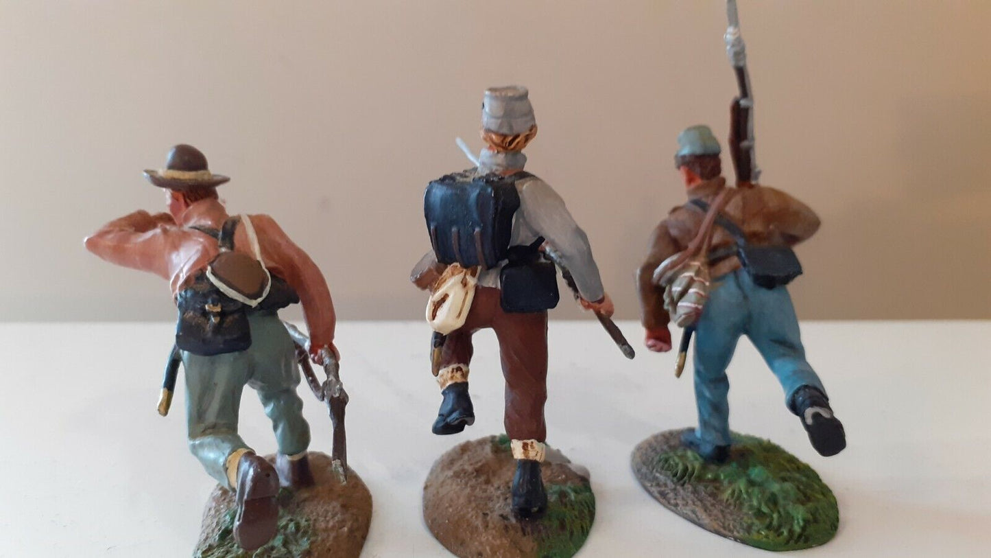 conte 57101 confederate charging acw metal boxed infantry 1:32