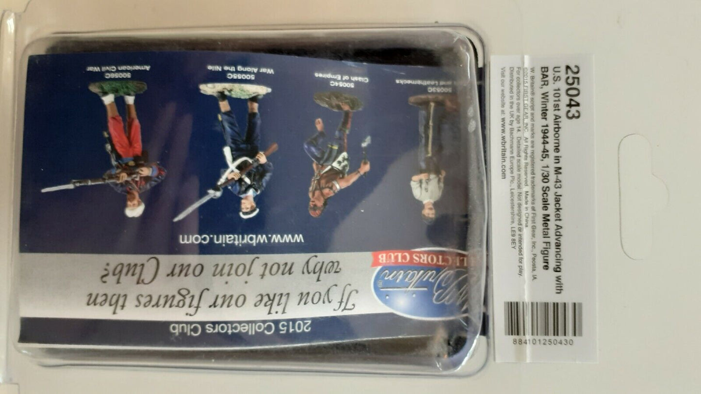 Britains 25043 ww2 us 101st airborne paratroopers 1:32 winter metal boxed b6
