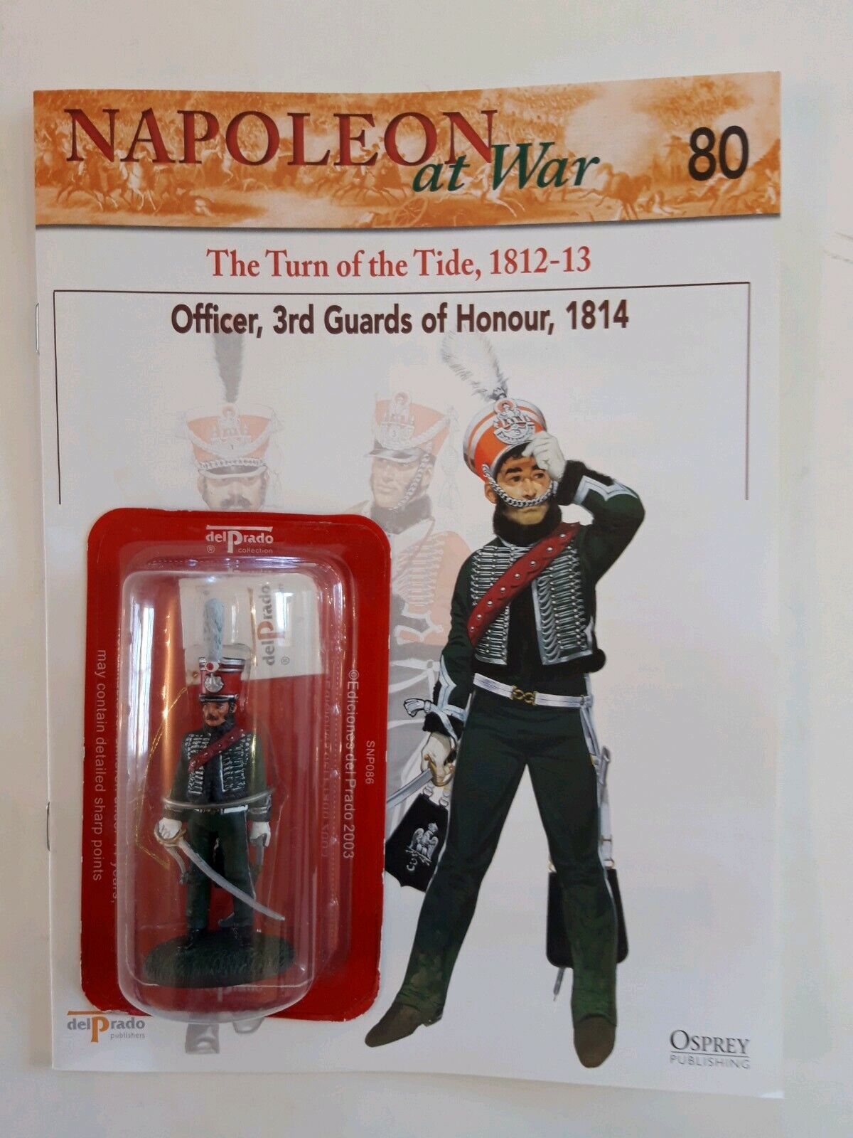 Del prado napoleon at war 80 waterloo 1:30 guard of honour mib book