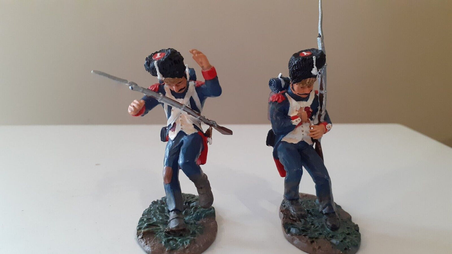 Britains 17298 napoleonic Waterloo hougoumont french guards wounded metal boxd B