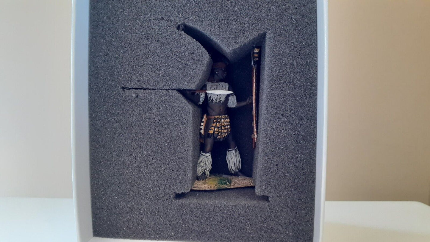 Britains 20002 Zulu wars mbonambi 2008 1:32 metal boxed b7 feather missing