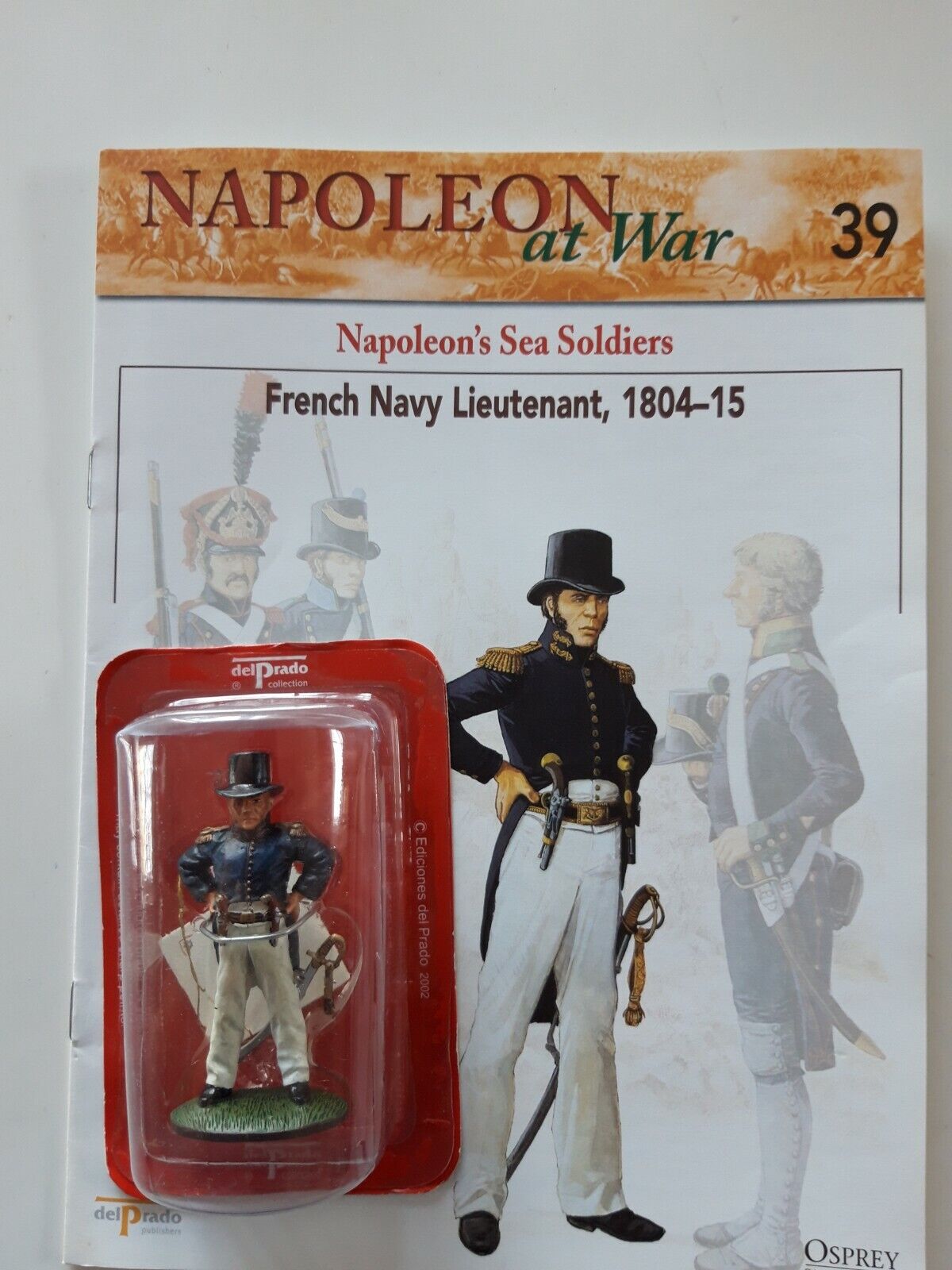 Del prado napoleon at war 39 waterloo 1:30 French navy lieutenant mib book