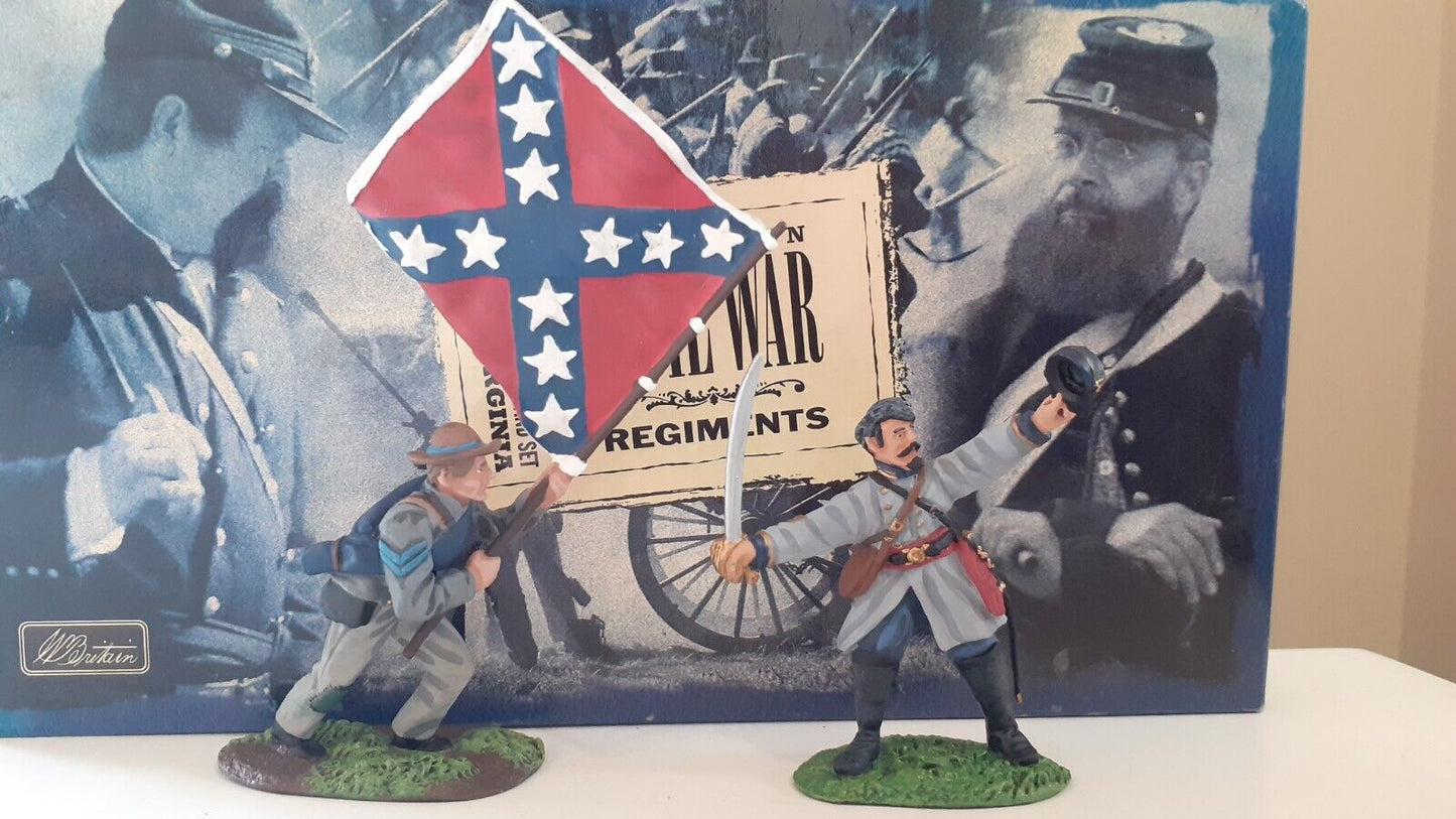 Britains 17111 acw confederate command set 57th Virginia 1:32 boxed