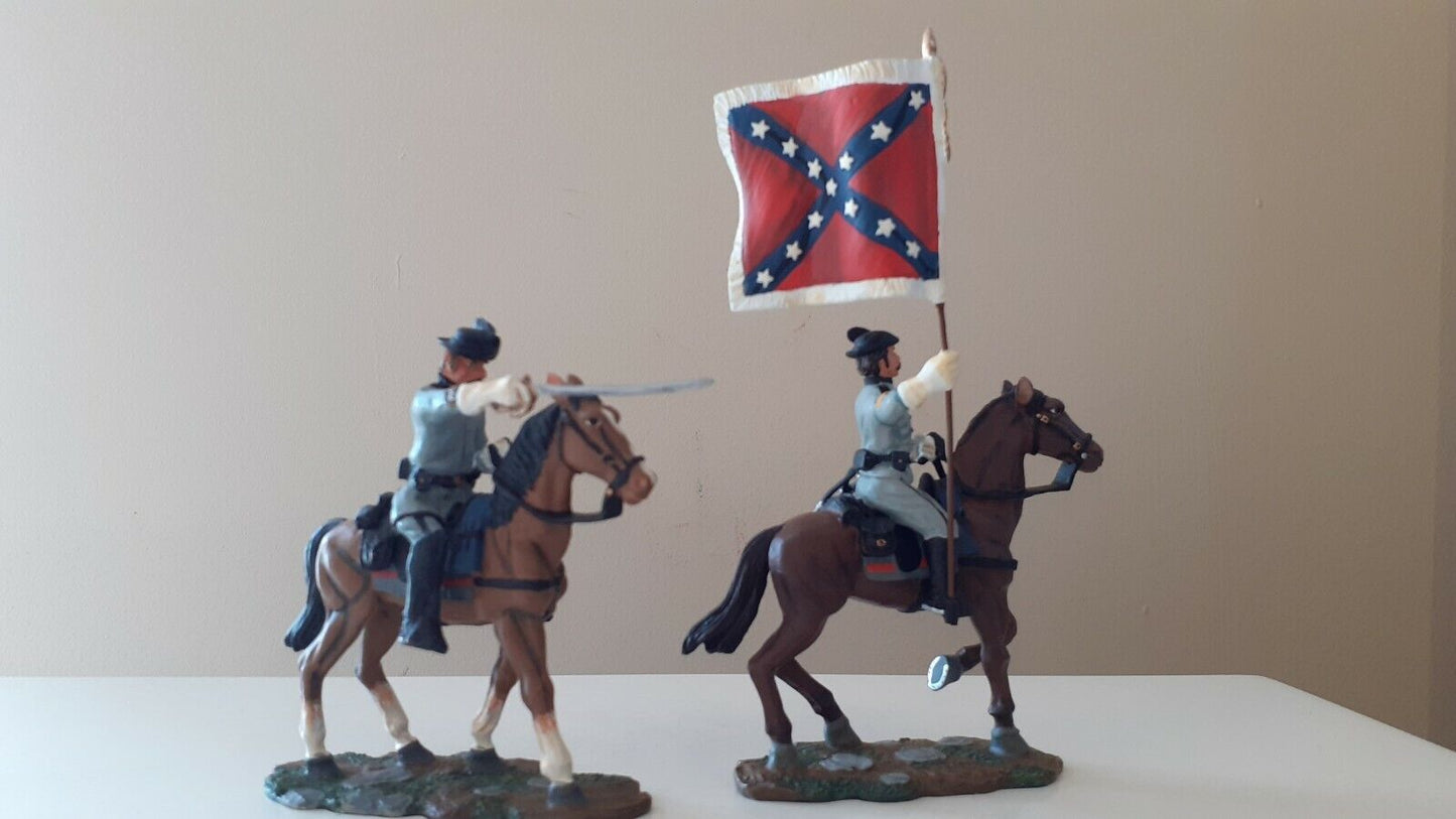 Britains 17372 acw confederate cavalry guidon boxed 1:32