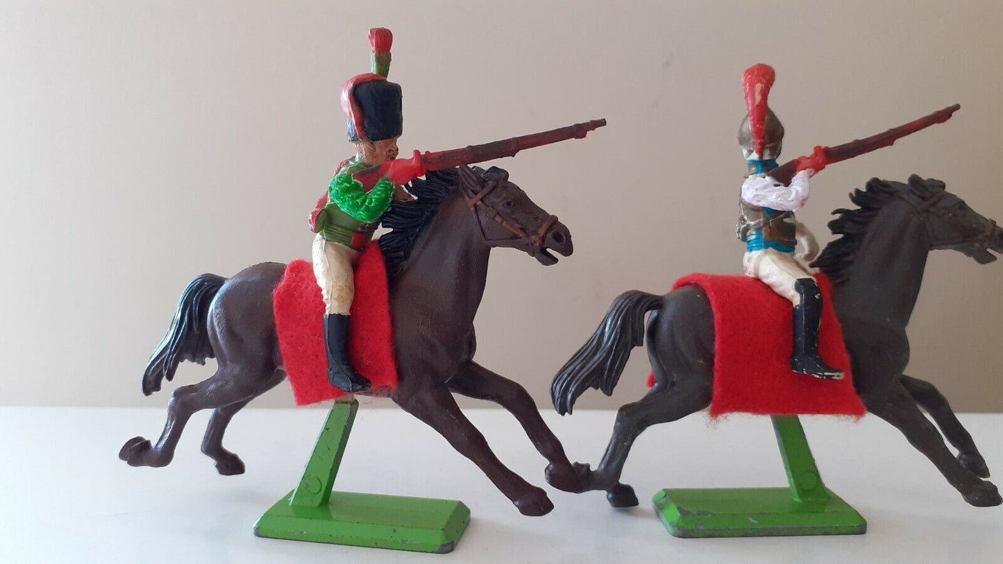 Britains deetail waterloo French cavalry carabinier chasseur 1970s 1:32 b2