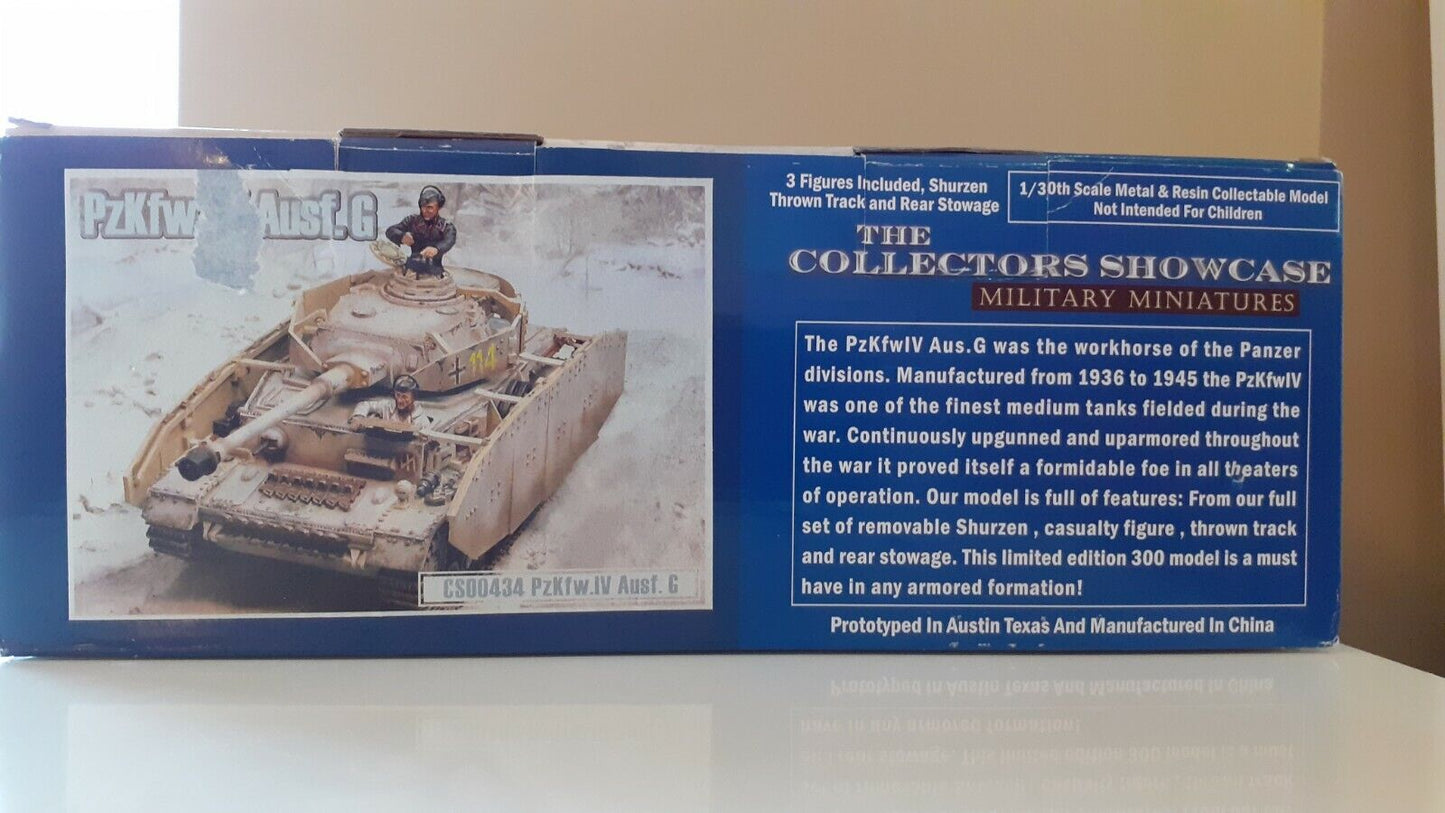 The collectors showcase ww2 German tank panzer iv pzkfwiv aus.g cs00434 1:30