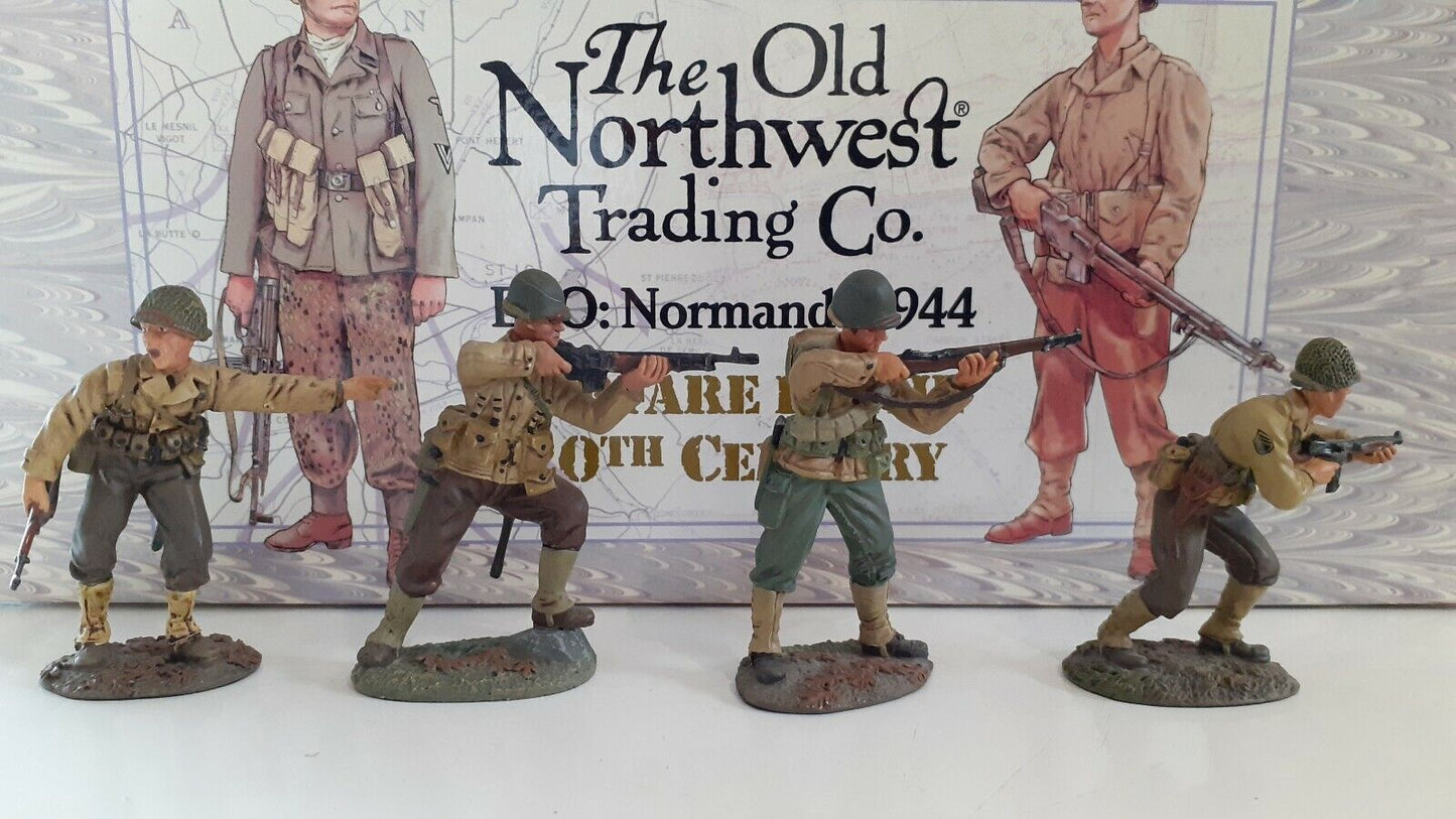 Ontc old northwest trading ww2 d-day us army infantry 1:32 metal eto4 eto-04