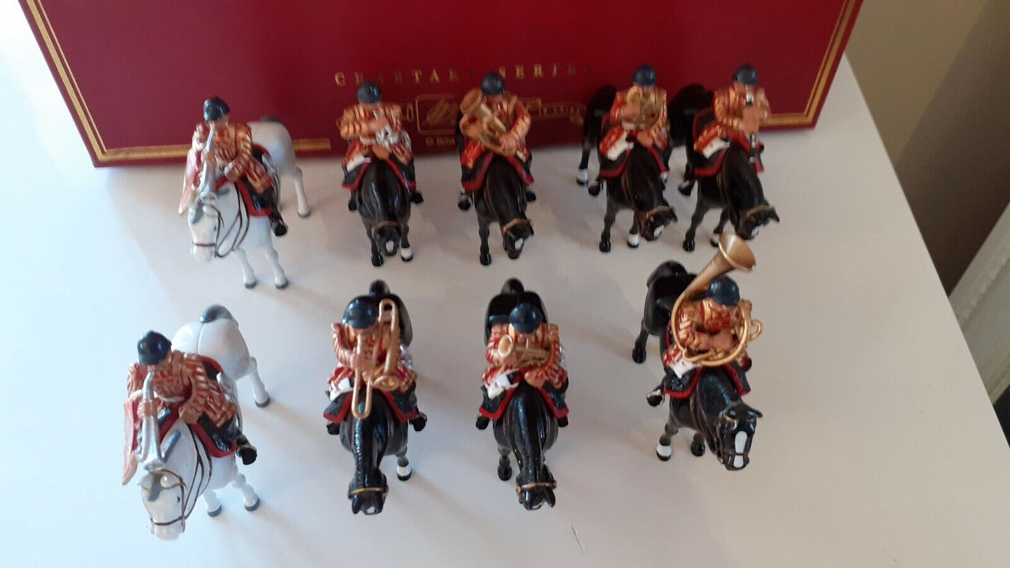 BRITAINS 00074 lifeguards state dress 9 piece MOUNTED BAND 1999 1:32 set 2
