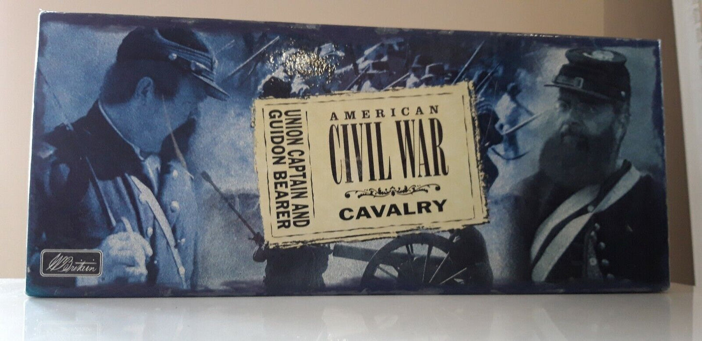 Britains 17371 acw union cavalry captain guidon boxed