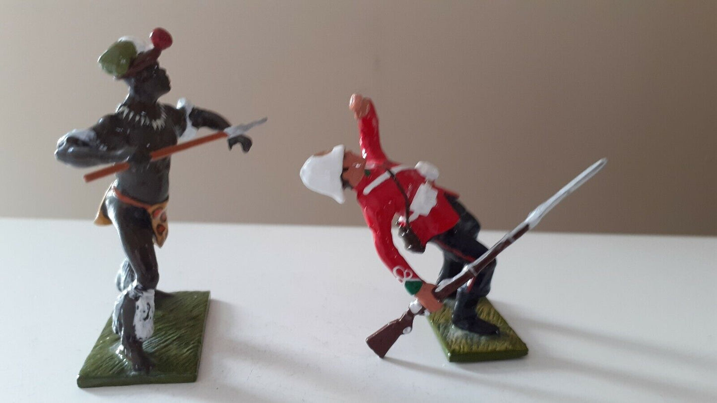 Little legion trophy miniatures zulus war Zulu hand to hand 1:32 metal