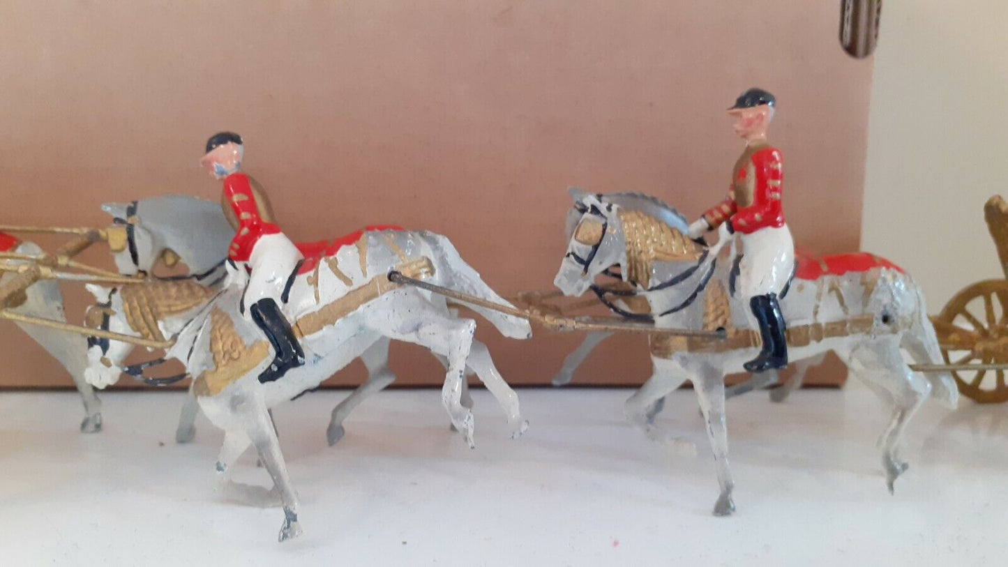 Britains 1470 ceremonial coronation coach queen Elizabeth band 1950s boxed