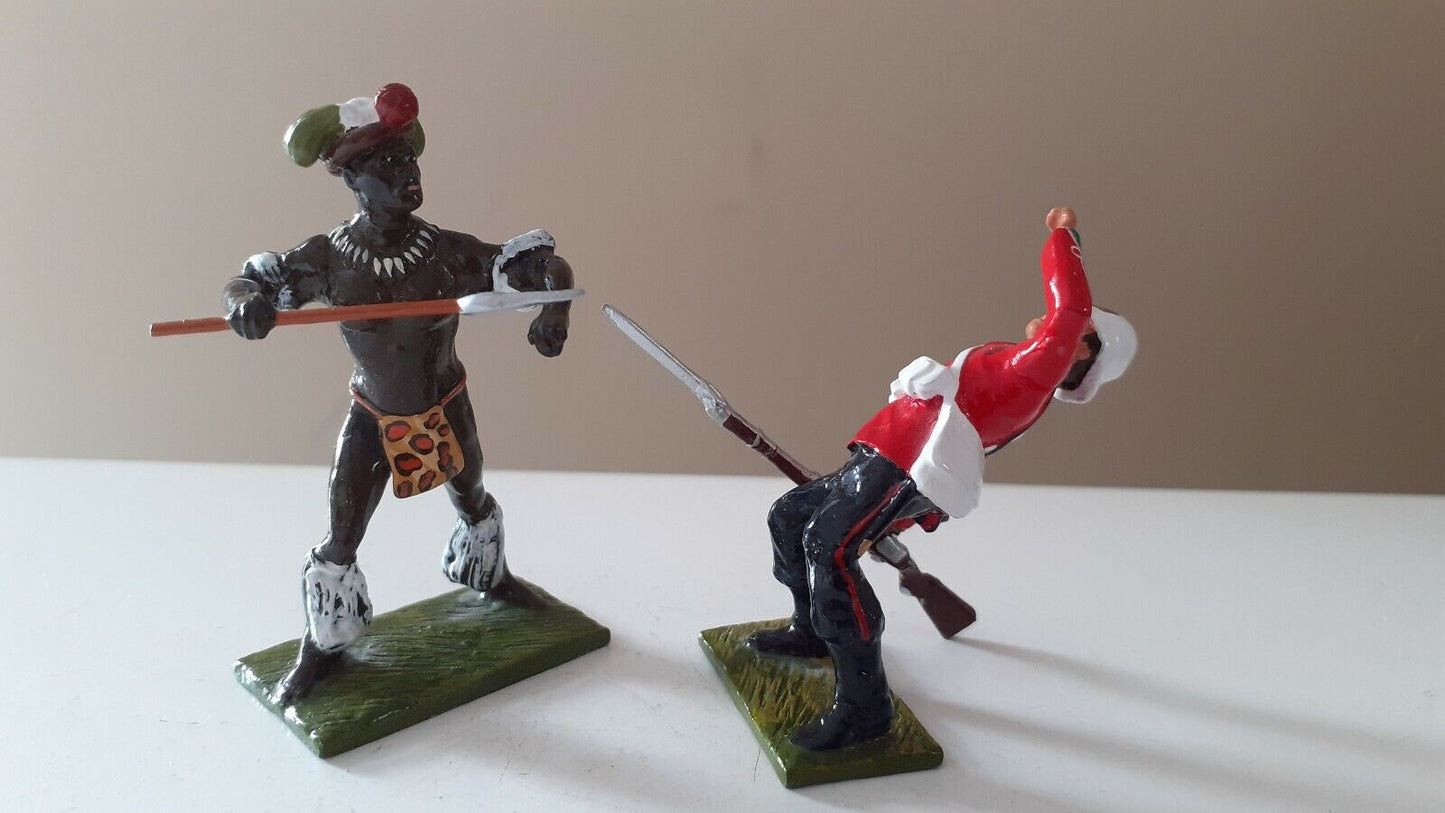 Little legion trophy miniatures zulus war Zulu hand to hand 1:32 metal