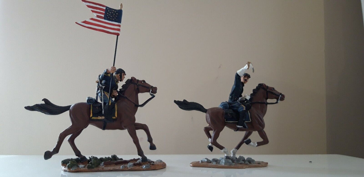 Britains 17371 acw union cavalry captain guidon boxed