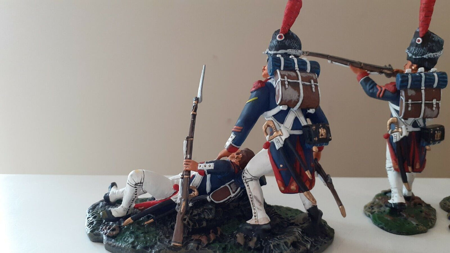 Patriot Waterloo Napoleonic french old guard 5 figs no box 1:30