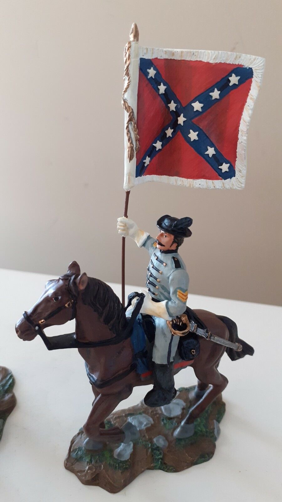 Britains 17372 acw confederate cavalry guidon boxed 1:32