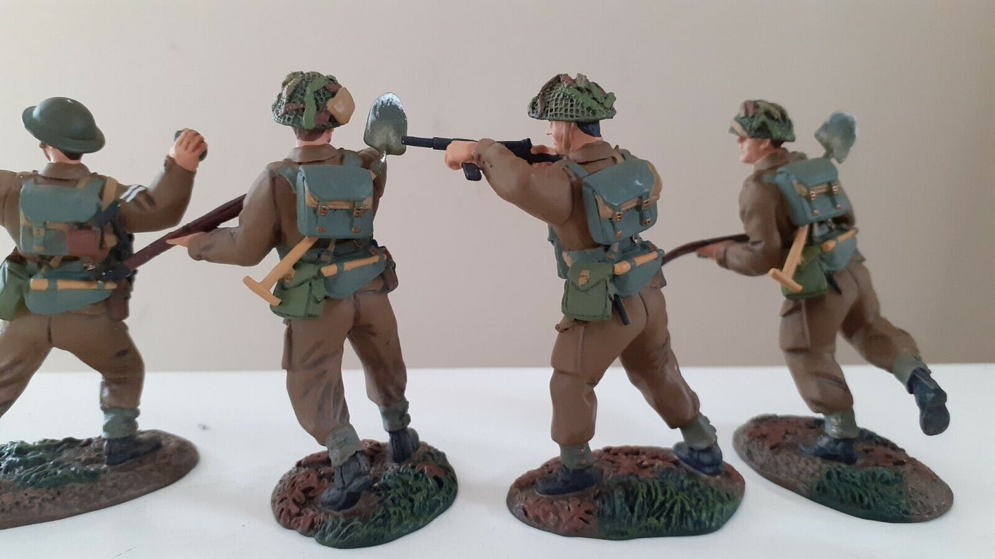 Britains ww2 british Canadian infantry 5 figures d-day 1:32 17713 no box