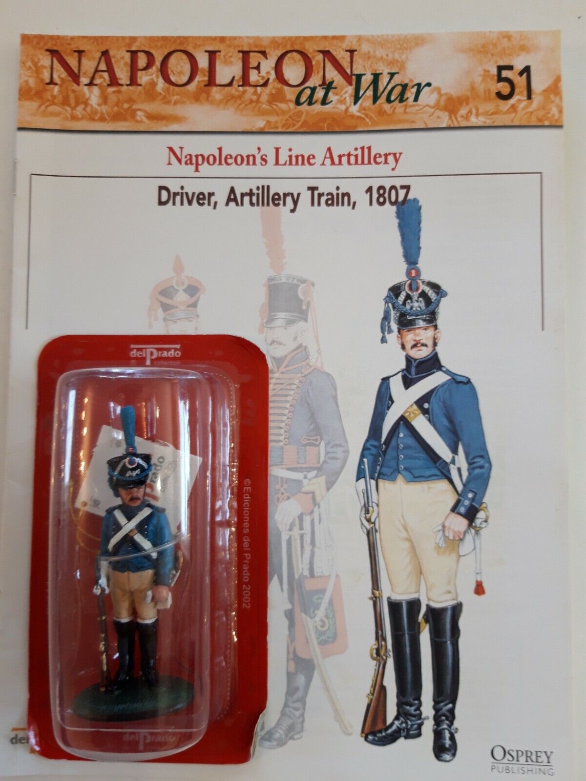 Del prado napoleon at war 51 waterloo 1:30 artillery driver french mib book