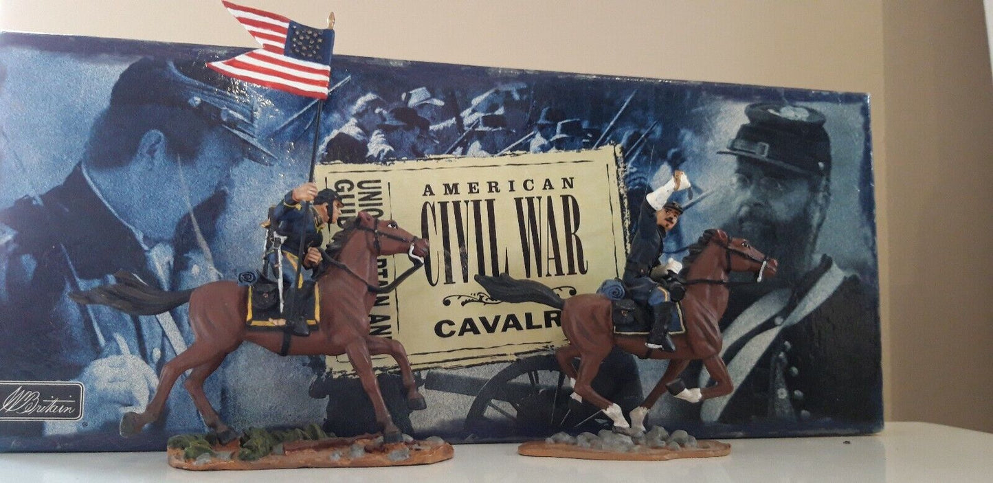 Britains 17371 acw union cavalry captain guidon boxed