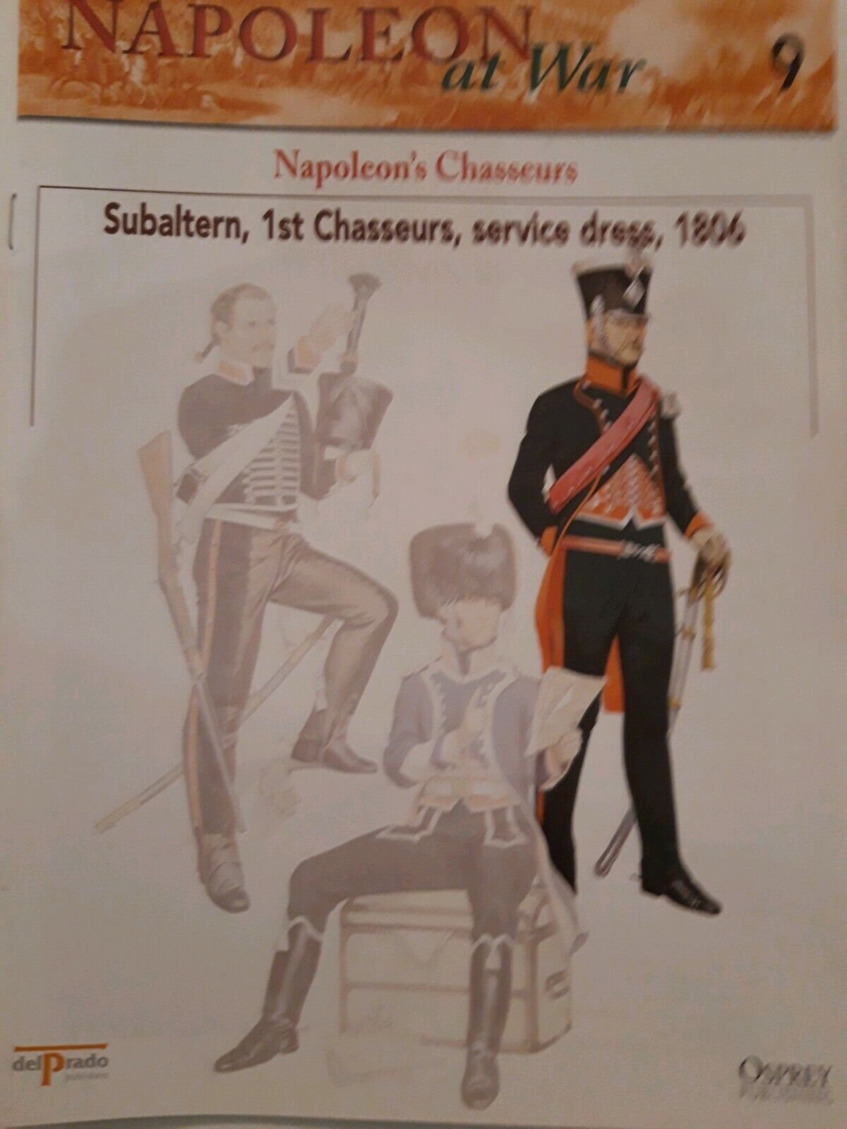 Del prado napoleon at war 9 waterloo 1:30 chasseur mib book